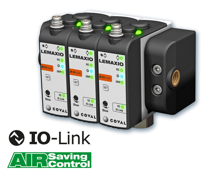 COVAL announces a new series of mini vacuum pumps with IO-LINK communication
